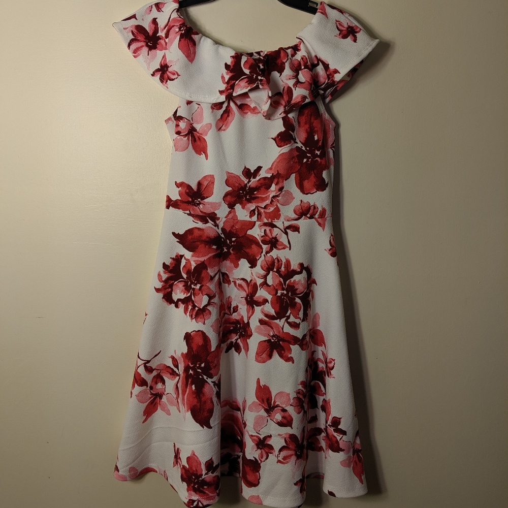 Urban Rose white dress with red flowers LIKE NEW
